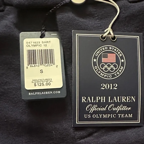 Ralph Lauren Navy and White Athletic Shorts - Picture 2 of 4